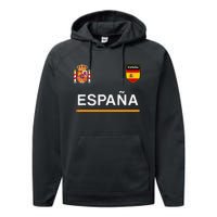 Espana Sportsoccer Jersey Flag Football Madrid Performance Fleece Hoodie