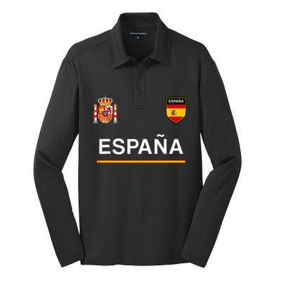 Espana Sportsoccer Jersey Flag Football Madrid Silk Touch Performance Long Sleeve Polo