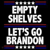 Empty Shelves Joe Let's Go Brandon Stripe Pom Pom Beanie