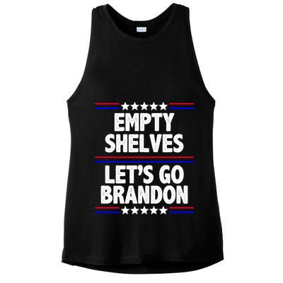 Empty Shelves Joe Let's Go Brandon Ladies PosiCharge Tri-Blend Wicking Tank