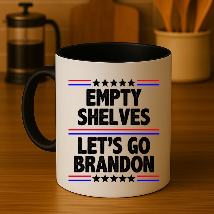 Empty Shelves Joe Let's Go Brandon Mug