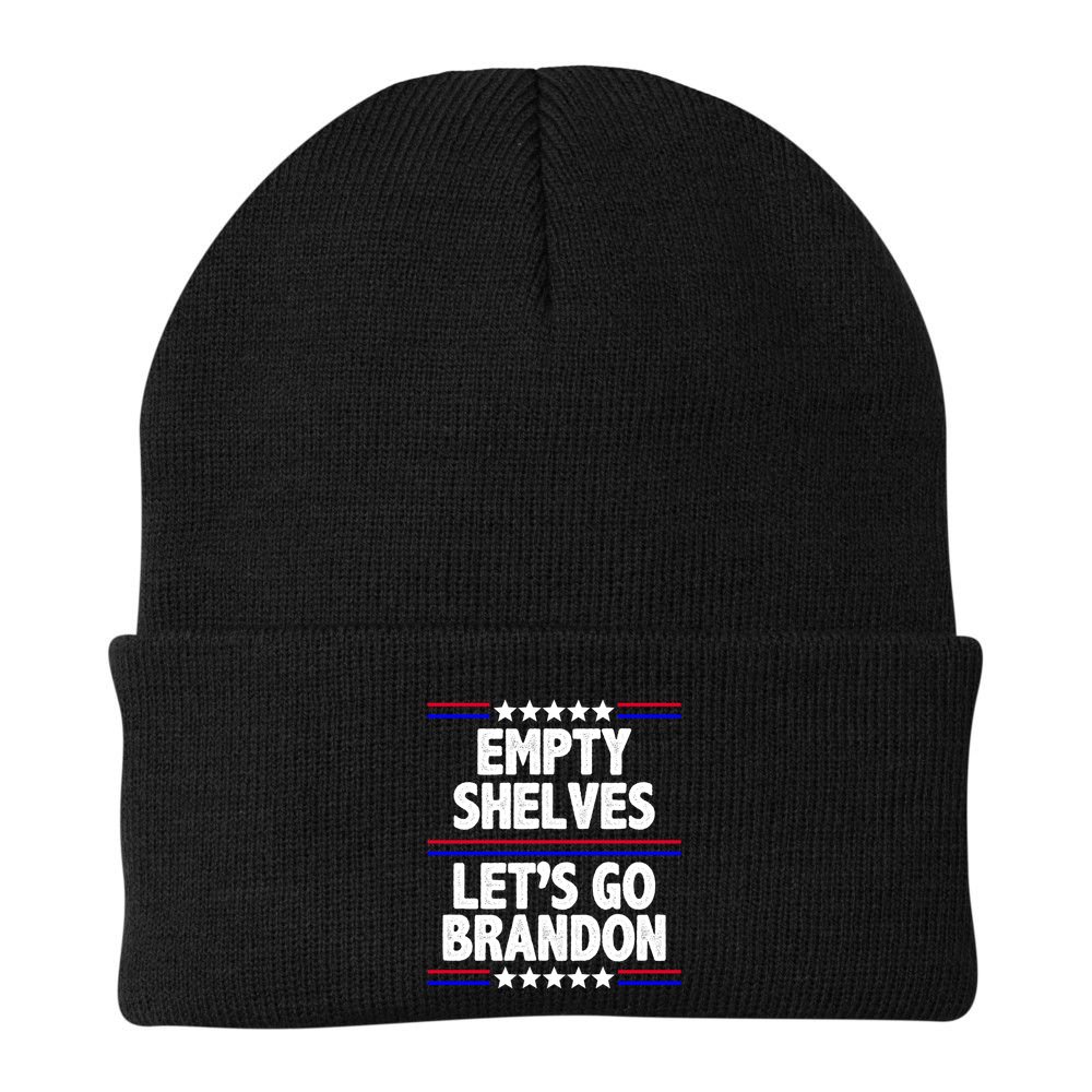 Empty Shelves Joe Let's Go Brandon Beanie