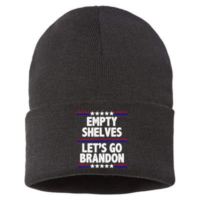 Empty Shelves Joe Let's Go Brandon Sustainable Knit Beanie