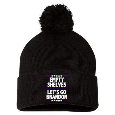 Empty Shelves Joe Let's Go Brandon Pom Pom 12in Knit Beanie