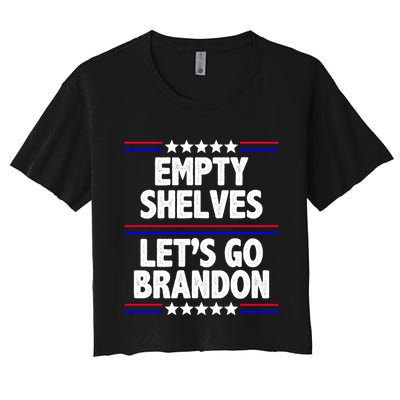 Empty Shelves Joe Let's Go Brandon Crop Top