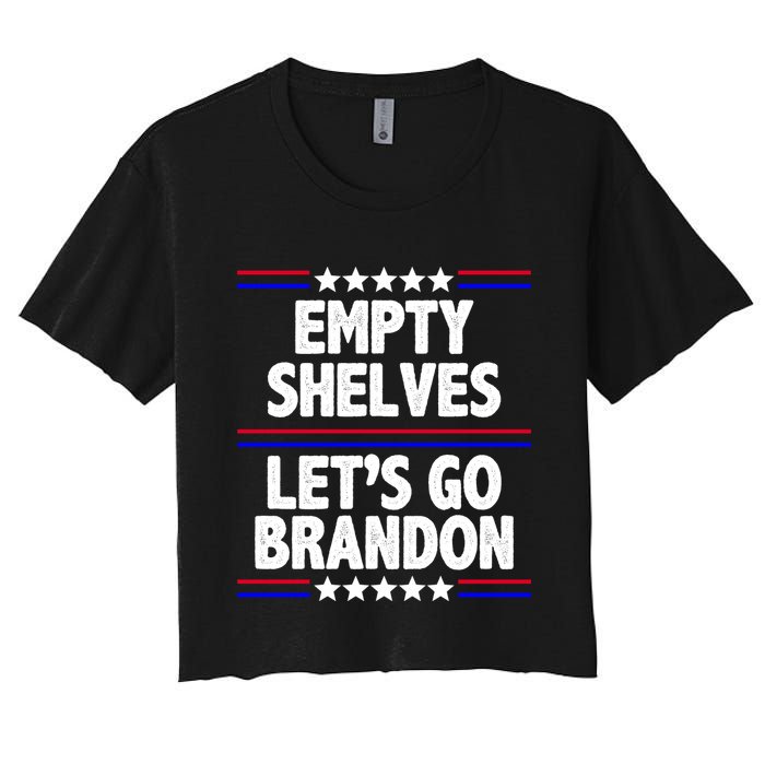 Empty Shelves Joe Let's Go Brandon Crop Top