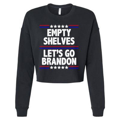 Empty Shelves Joe Let's Go Brandon Cropped Pullover Crew