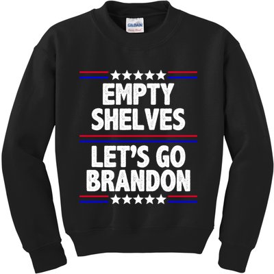Empty Shelves Joe Let's Go Brandon Kids Sweatshirt