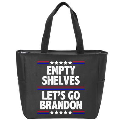 Empty Shelves Joe Let's Go Brandon Zip Tote Bag