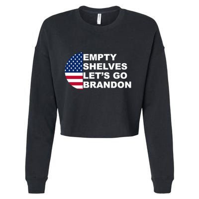 Empty Shelves Joe, Let's Go Brandon, Anti Biden Cropped Pullover Crew