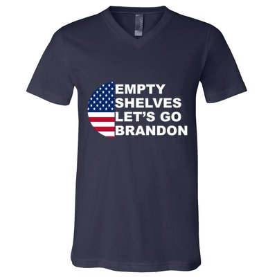 Empty Shelves Joe, Let's Go Brandon, Anti Biden V-Neck T-Shirt