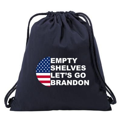 Empty Shelves Joe, Let's Go Brandon, Anti Biden Drawstring Bag