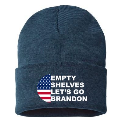 Empty Shelves Joe, Let's Go Brandon, Anti Biden Sustainable Knit Beanie