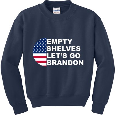 Empty Shelves Joe, Let's Go Brandon, Anti Biden Kids Sweatshirt