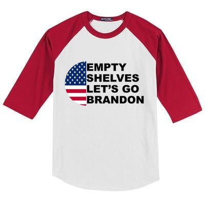 Empty Shelves Joe, Let's Go Brandon, Anti Biden Kids Colorblock Raglan Jersey