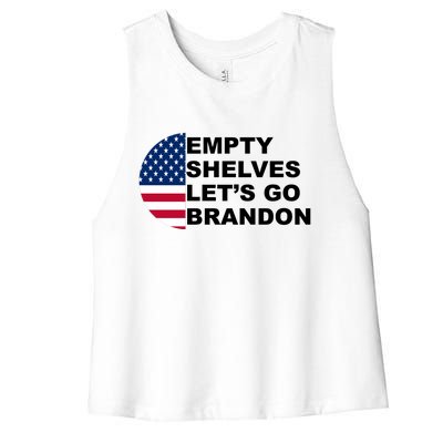 Empty Shelves Joe, Let's Go Brandon, Anti Biden Women's Racerback Cropped Tank