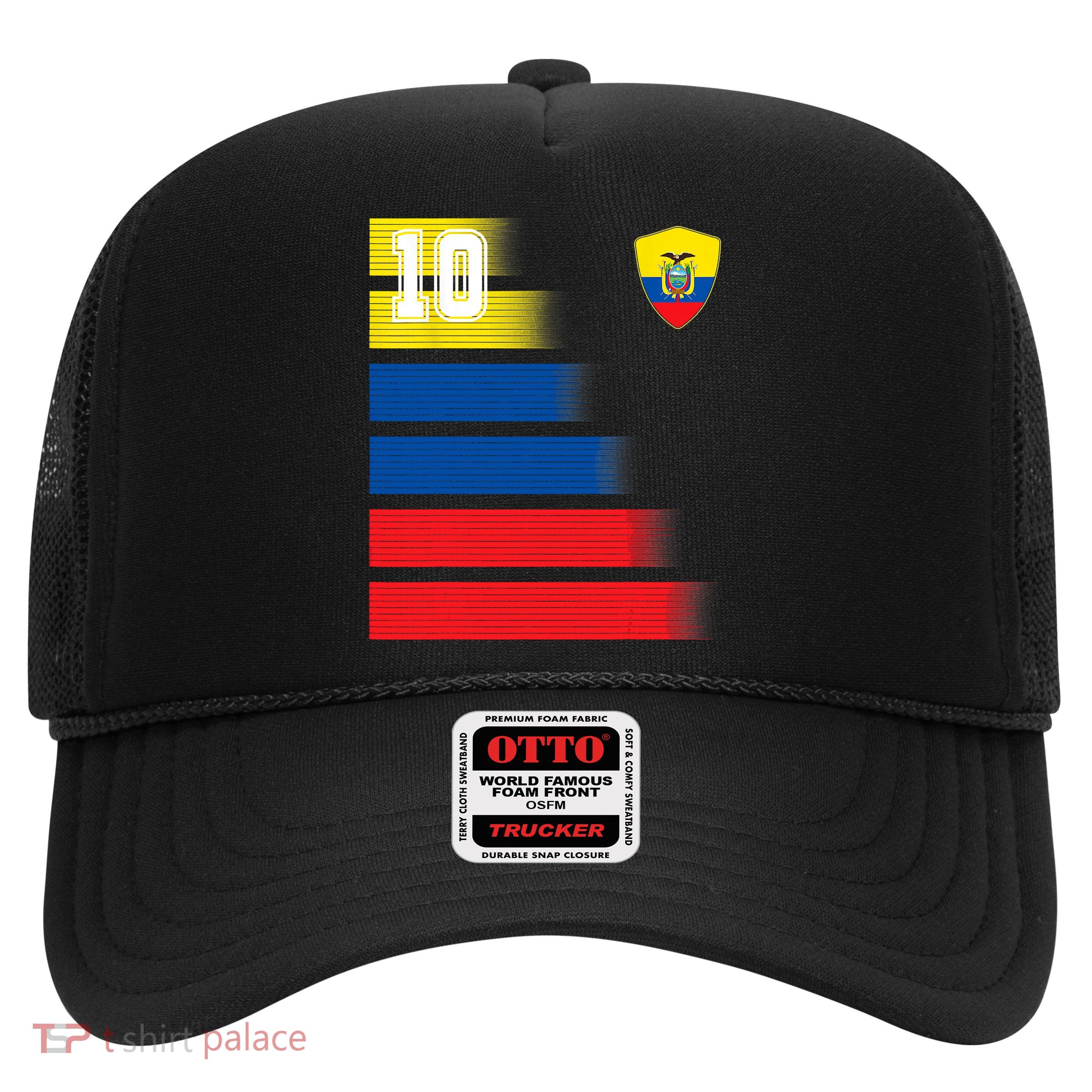 Ecuador Soccer Jersey Flag Retro 10 Ecuadorian Football Trucker Hat