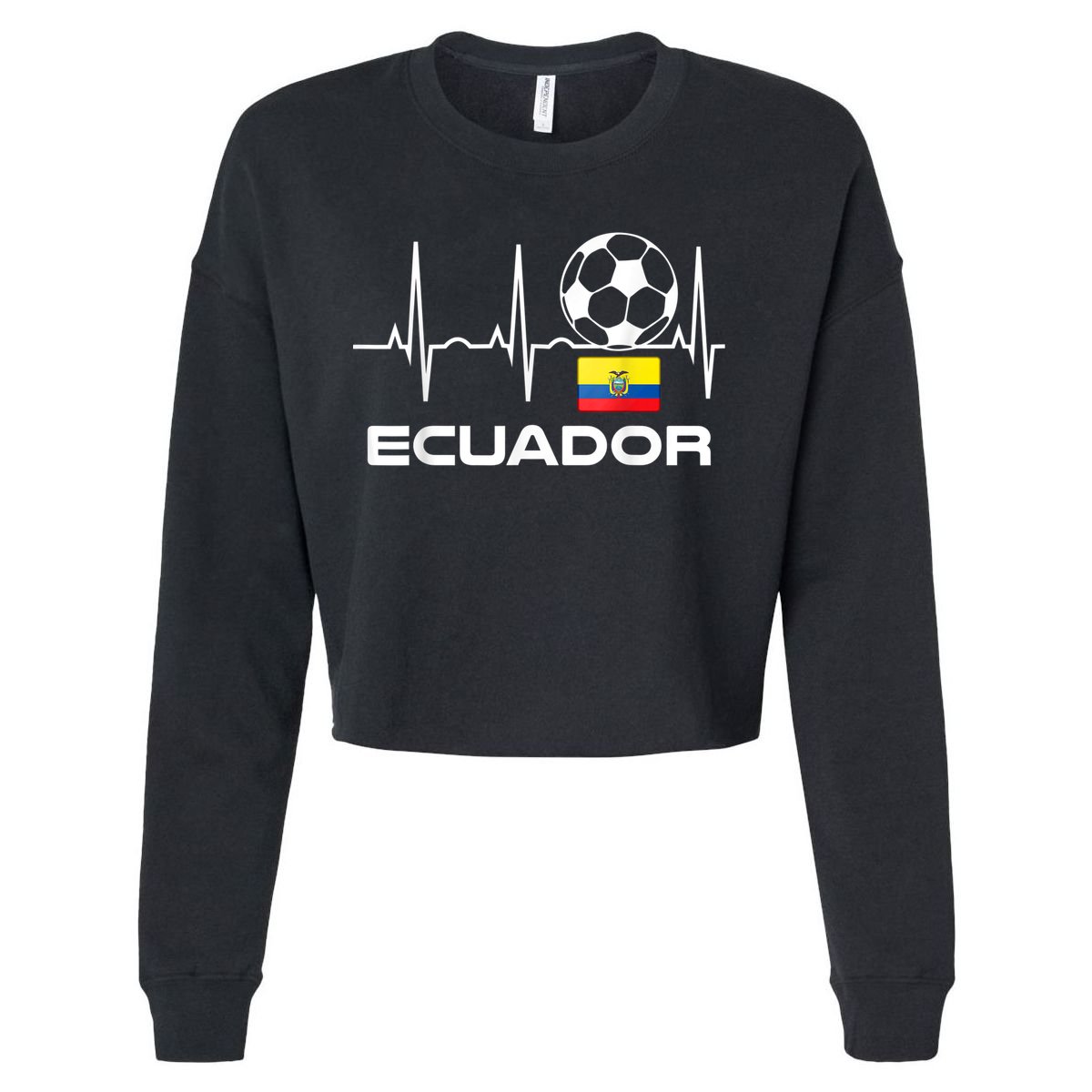 Ecuador Soccer Jersey Shirt - Ecuadorian Futbol Cropped Pullover Crew
