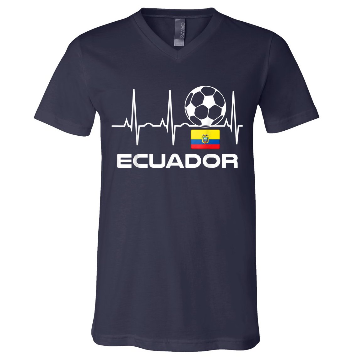 Ecuador Soccer Jersey Shirt - Ecuadorian Futbol V-Neck T-Shirt