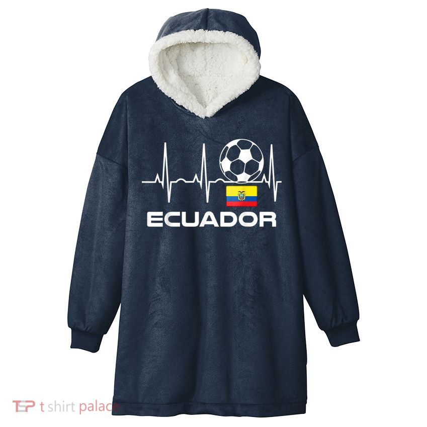 Ecuador Soccer Jersey Shirt - Ecuadorian Futbol Hooded Wearable Blanket