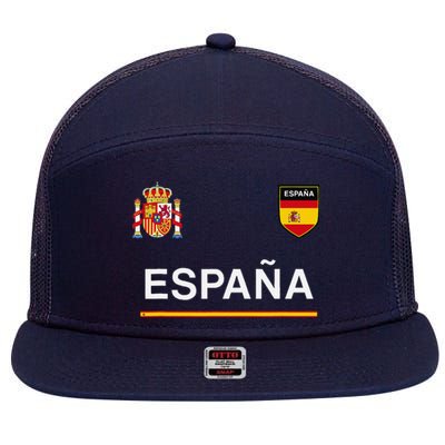 Espana Sportsoccer Jersey Flag Football Madrid 7 Panel Mesh Trucker Snapback Hat