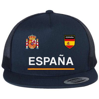 Espana Sportsoccer Jersey Flag Football Madrid Flat Bill Trucker Hat