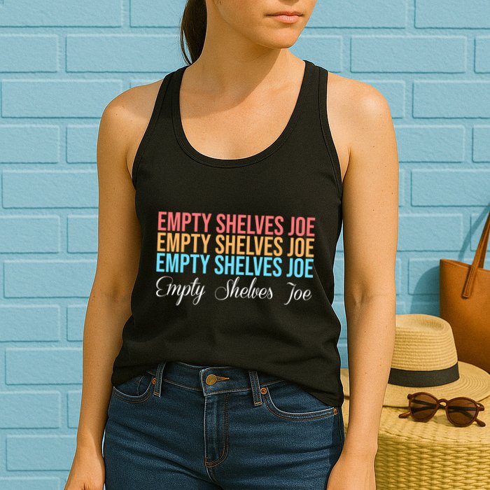 Empty Shelves Joe Retro Signature Womens Tank Top
