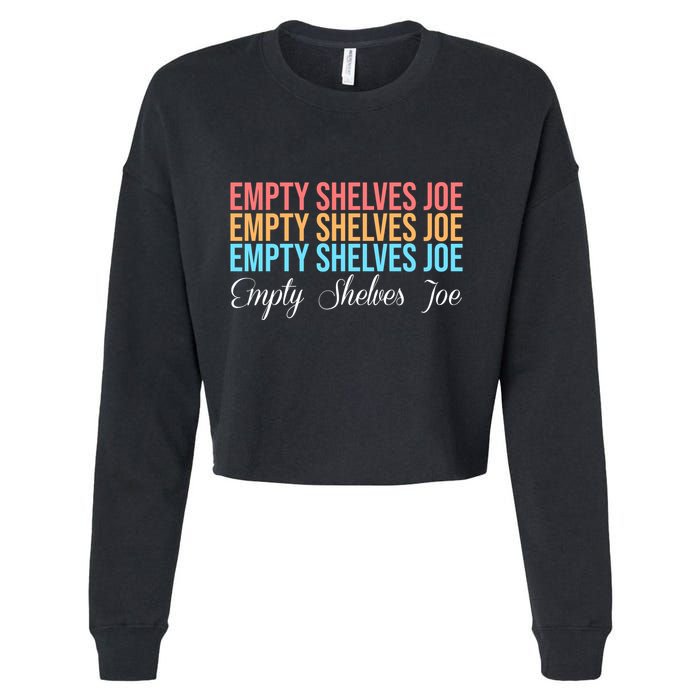 Empty Shelves Joe Retro Signature Cropped Pullover Crew