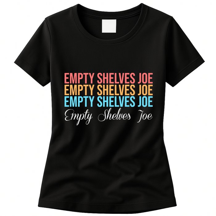 Empty Shelves Joe Retro Signature Womens T-Shirt
