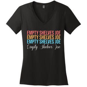 Empty Shelves Joe Retro Signature Women's V-Neck T-Shirt