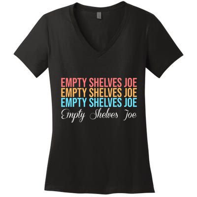 Empty Shelves Joe Retro Signature Women's V-Neck T-Shirt