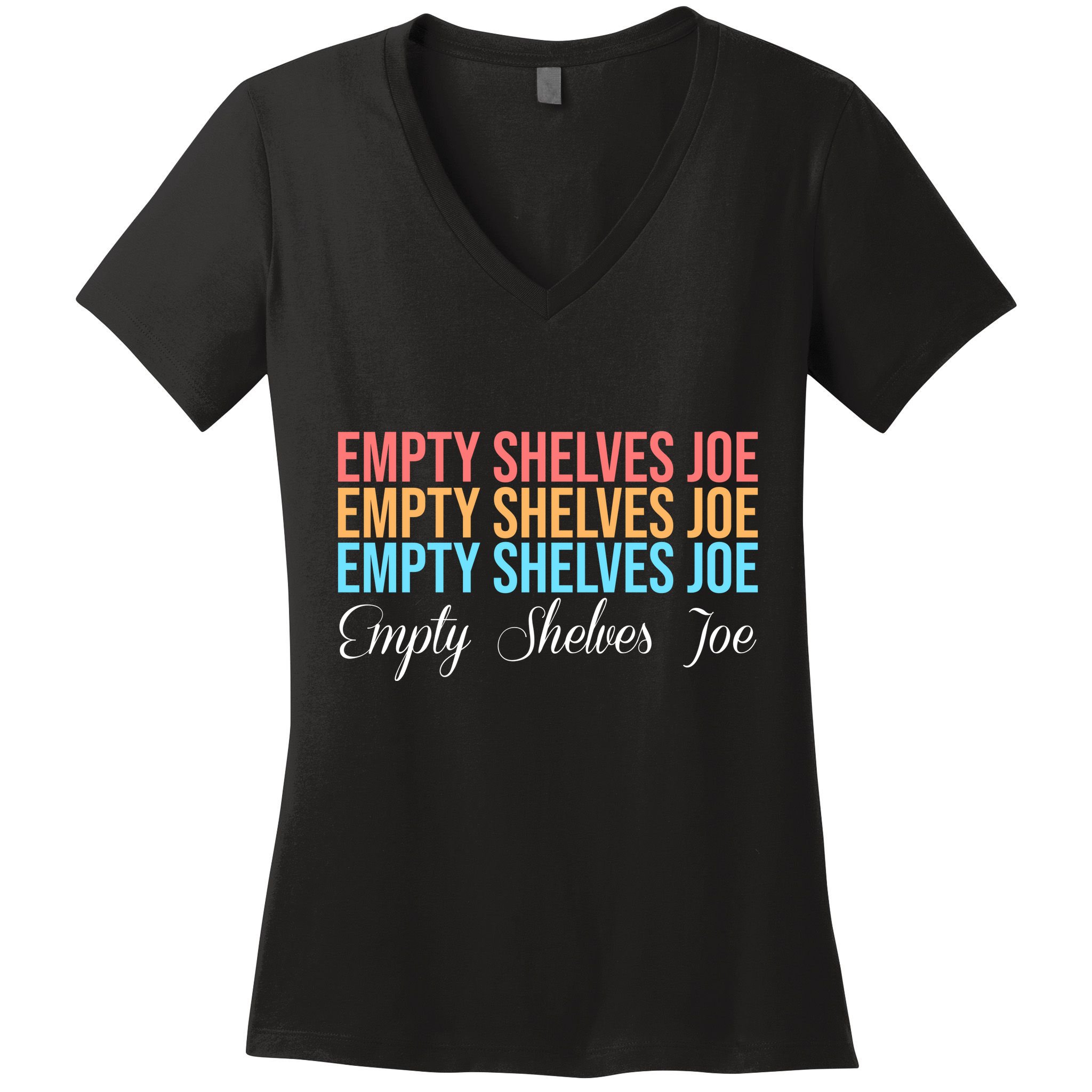Empty Shelves Joe Retro Signature Women's V-Neck T-Shirt