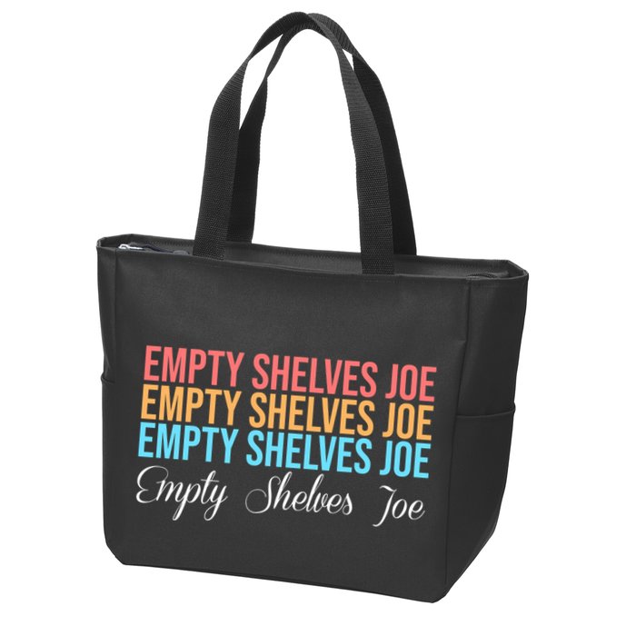 Empty Shelves Joe Retro Signature Zip Tote Bag