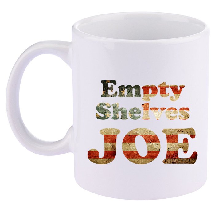 Empty Shelves Joe USA Blend 11oz C Handle Ceramic Mug