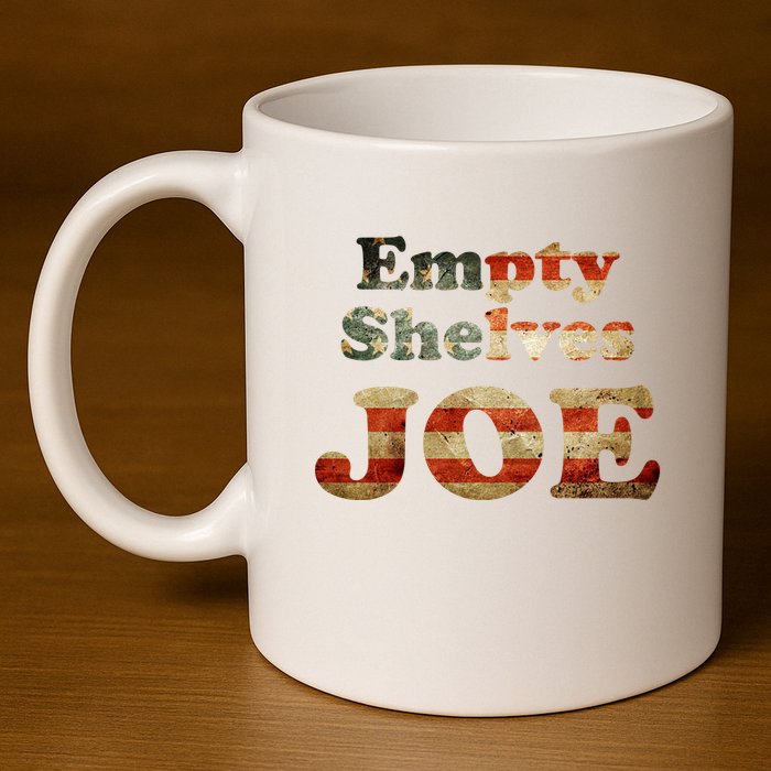 Empty Shelves Joe USA Blend 11oz C Handle Ceramic Mug