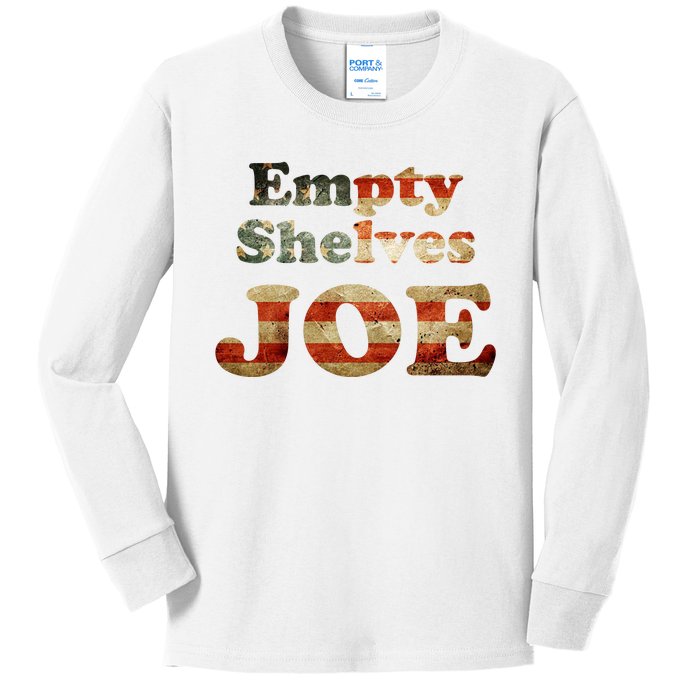 Empty Shelves Joe USA Blend Kids Long Sleeve Shirt