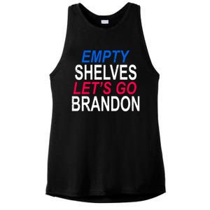 Empty Shelves Joe Let's Go Brandon Funny Anti Biden Ladies PosiCharge Tri-Blend Wicking Tank