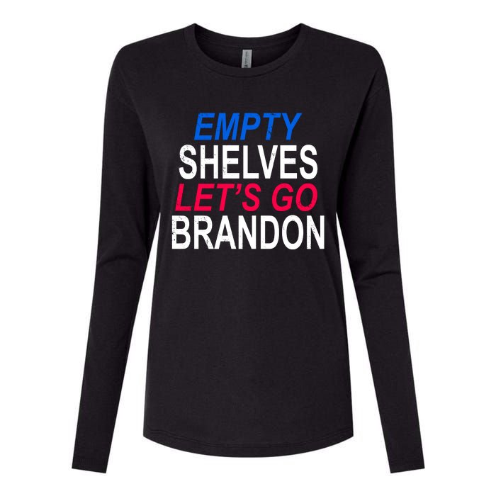 Empty Shelves Joe Let's Go Brandon Funny Anti Biden Womens Cotton Relaxed Long Sleeve T-Shirt