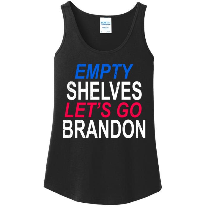 Empty Shelves Joe Let's Go Brandon Funny Anti Biden Ladies Essential Tank