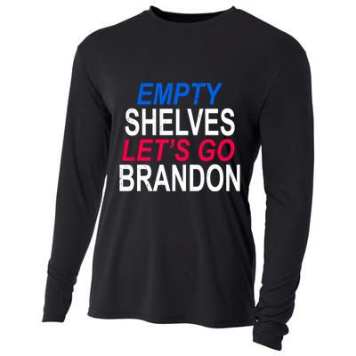 Empty Shelves Joe Let's Go Brandon Funny Anti Biden Cooling Performance Long Sleeve Crew