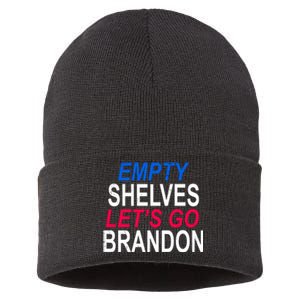 Empty Shelves Joe Let's Go Brandon Funny Anti Biden Sustainable Knit Beanie