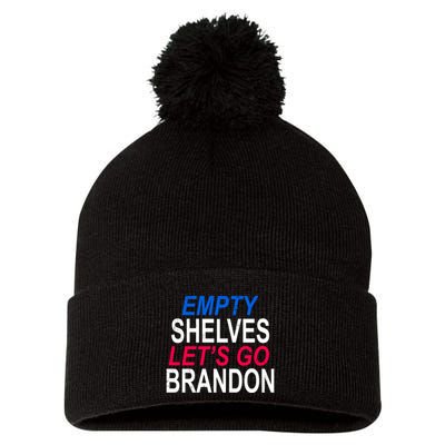 Empty Shelves Joe Let's Go Brandon Funny Anti Biden Pom Pom 12in Knit Beanie