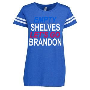 Empty Shelves Joe Let's Go Brandon Funny Anti Biden Enza Ladies Jersey Football T-Shirt