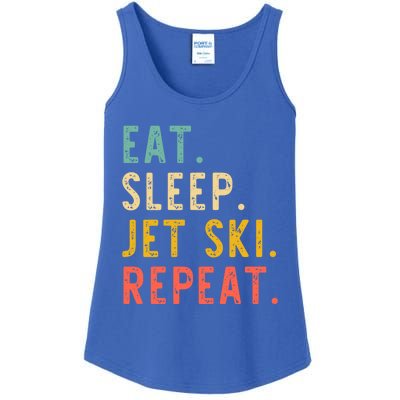 Eat Sleep Jet Ski Repeat Jetski Skiing Skier Vintage Gift Ladies Essential Tank