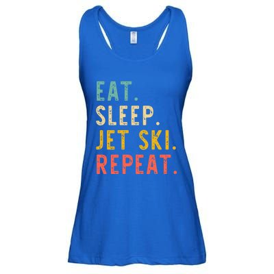 Eat Sleep Jet Ski Repeat Jetski Skiing Skier Vintage Gift Ladies Essential Flowy Tank