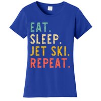 Eat Sleep Jet Ski Repeat Jetski Skiing Skier Vintage Gift Women's T-Shirt