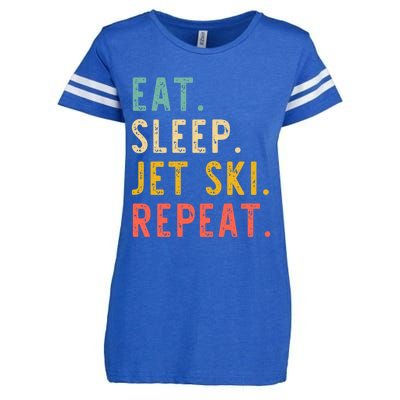 Eat Sleep Jet Ski Repeat Jetski Skiing Skier Vintage Gift Enza Ladies Jersey Football T-Shirt