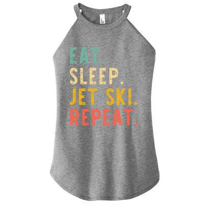 Eat Sleep Jet Ski Repeat Jetski Skiing Skier Vintage Gift Women’s Perfect Tri Rocker Tank