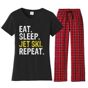 Eat Sleep Jet Ski Repeat Gift Skiing Women's Flannel Pajama Set