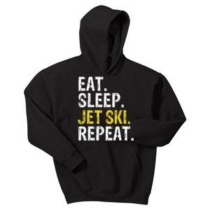 Eat Sleep Jet Ski Repeat Gift Skiing Kids Hoodie